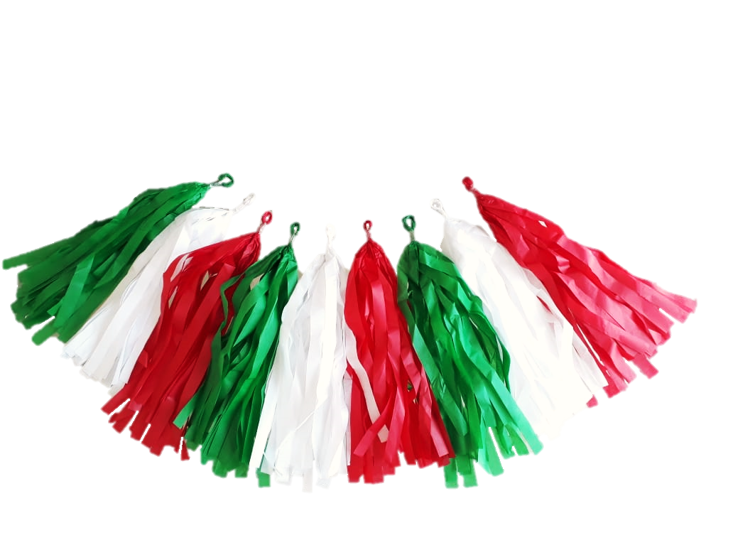 Guía de pompón tricolor