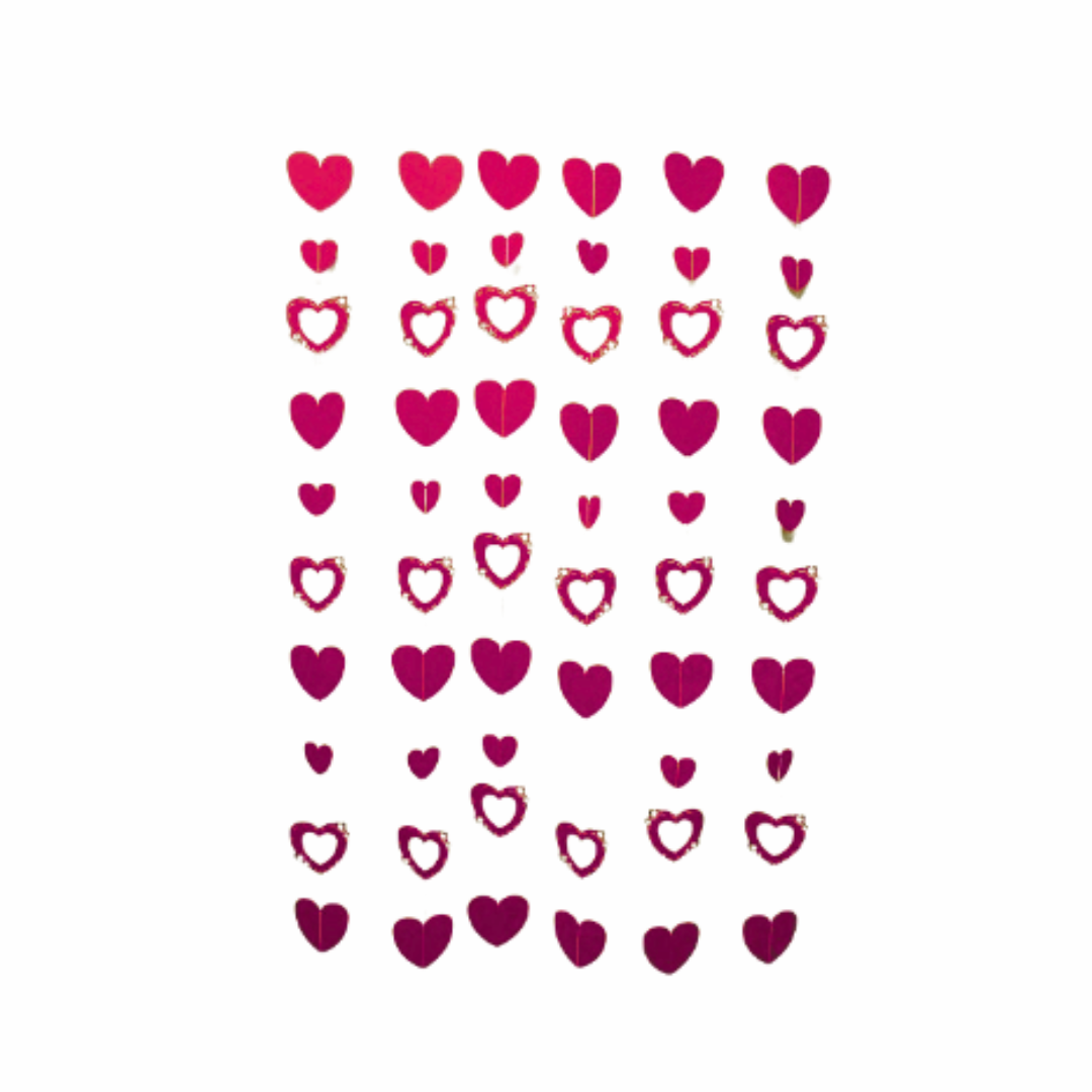 Cortina de corazones - 14 de Febrero