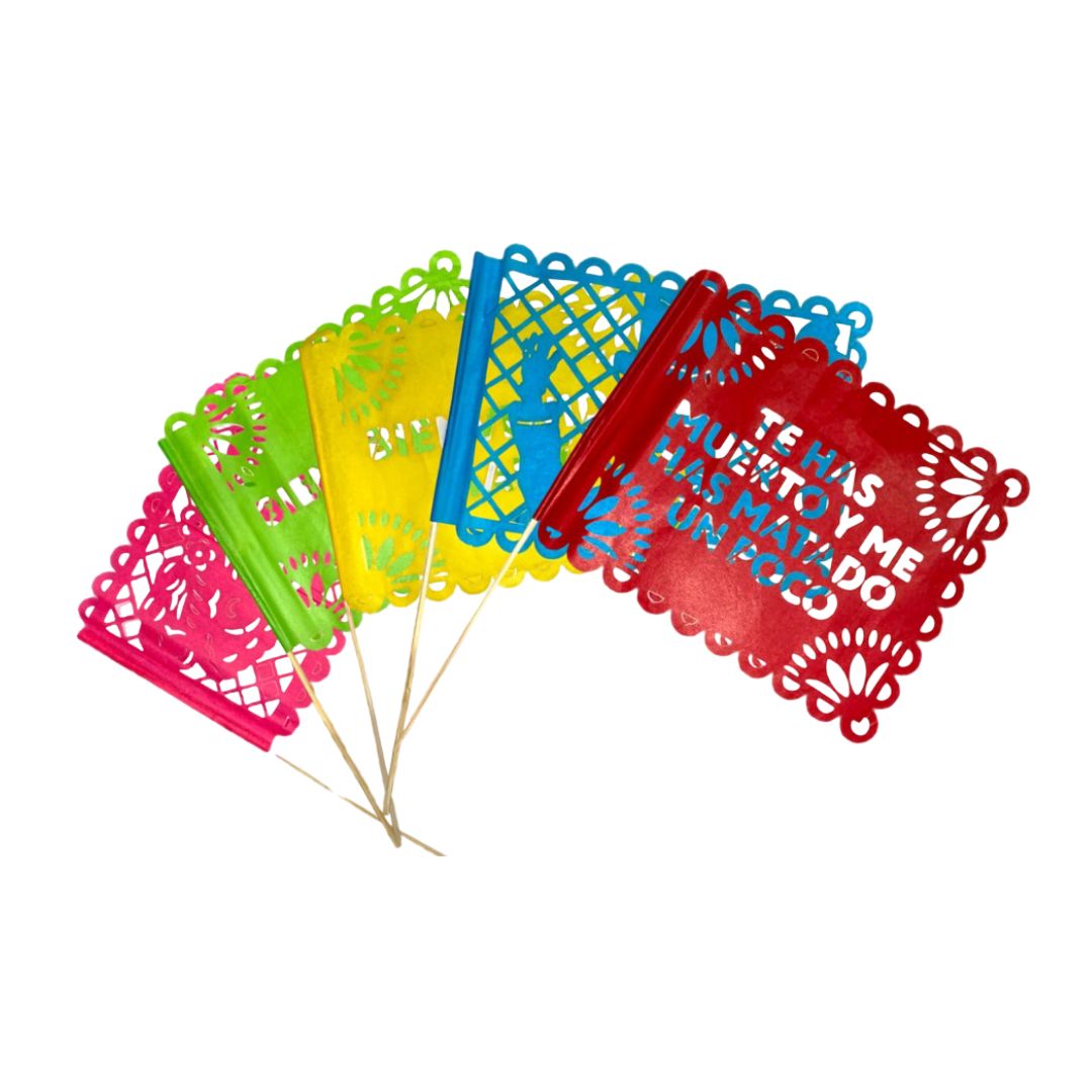 KIT DE BANDERAS 1/8 - DÍA DE MUERTOS PAPEL