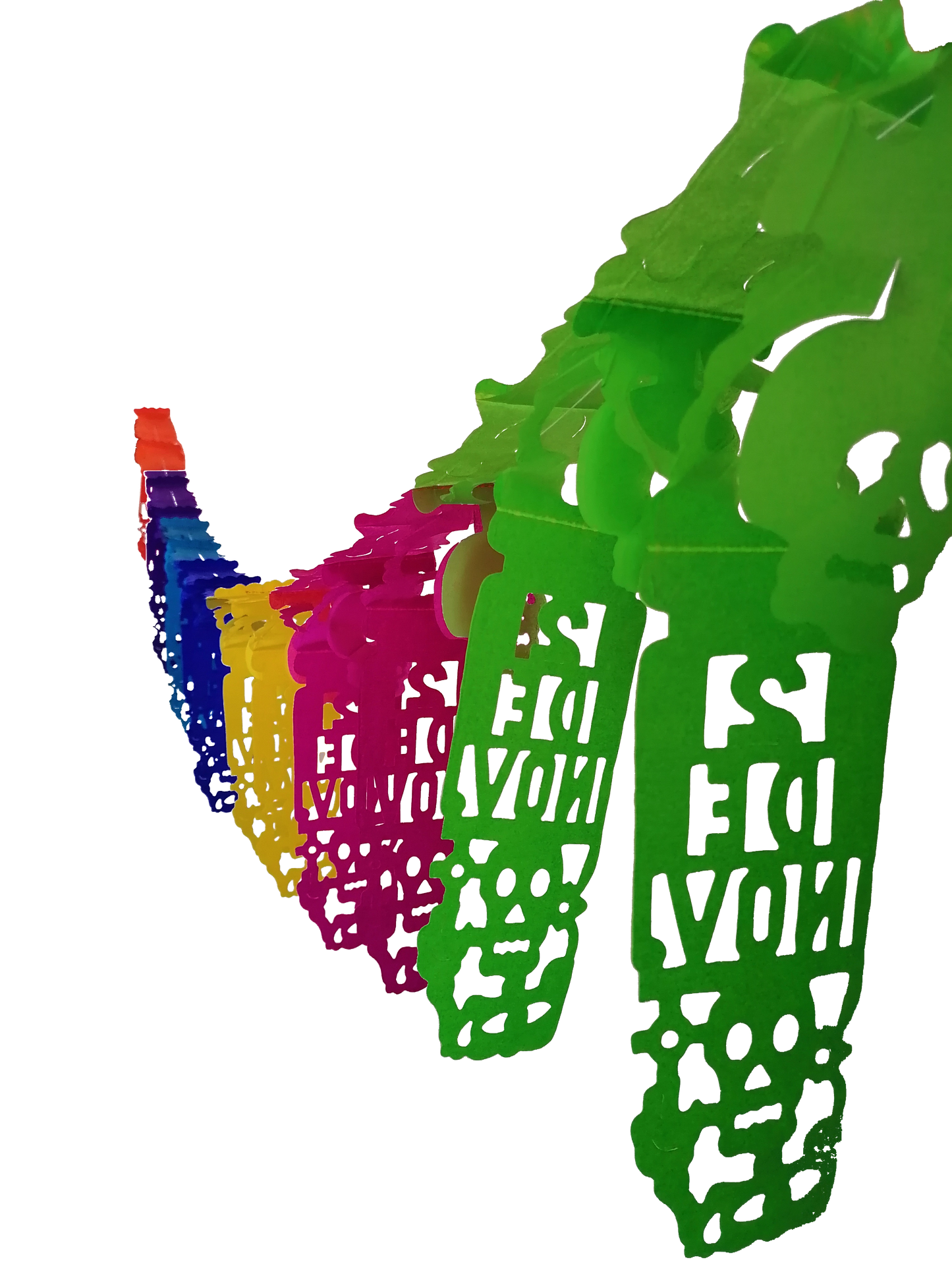 Festón de papel calavera “2 de nov”