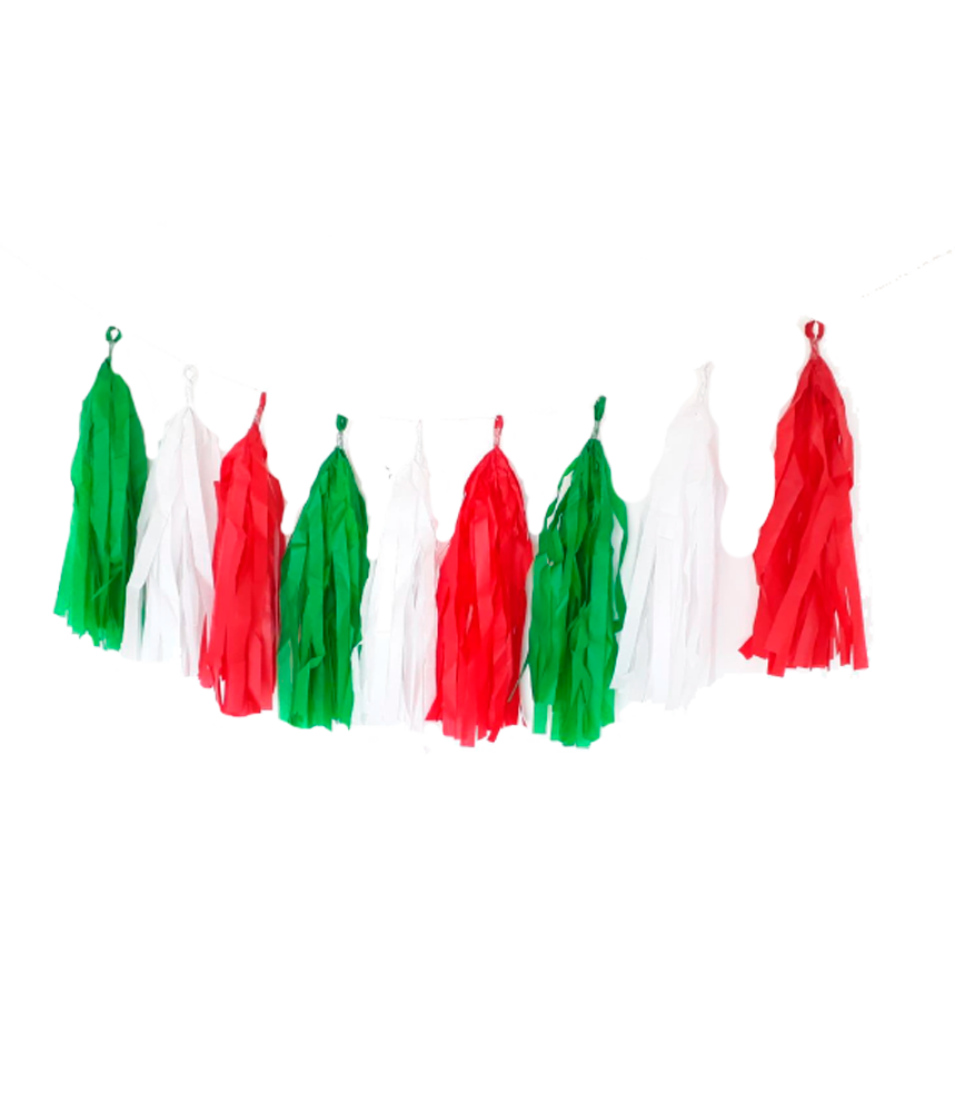Guía de pompones tricolor