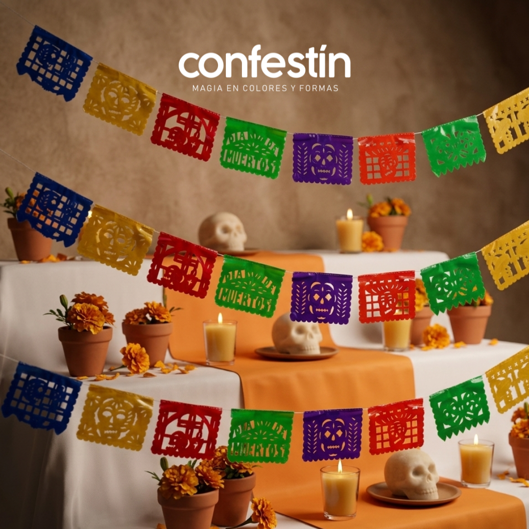 ENRAMADA MINI “DÍA DE MUERTOS” PLÁSTICO