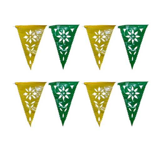Triángulos de Flor- Amarillo/Verde