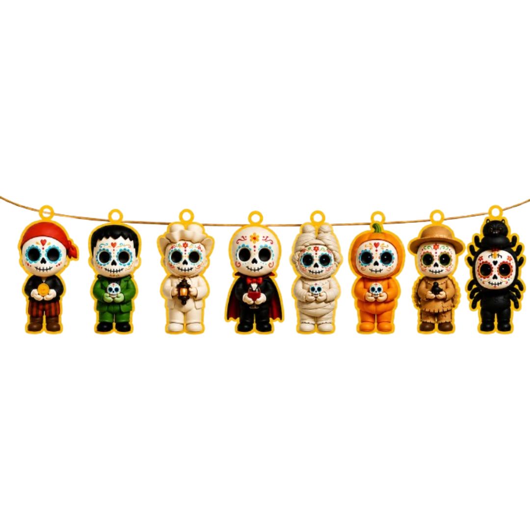 Guías de cartón - Temática Día de Muertos