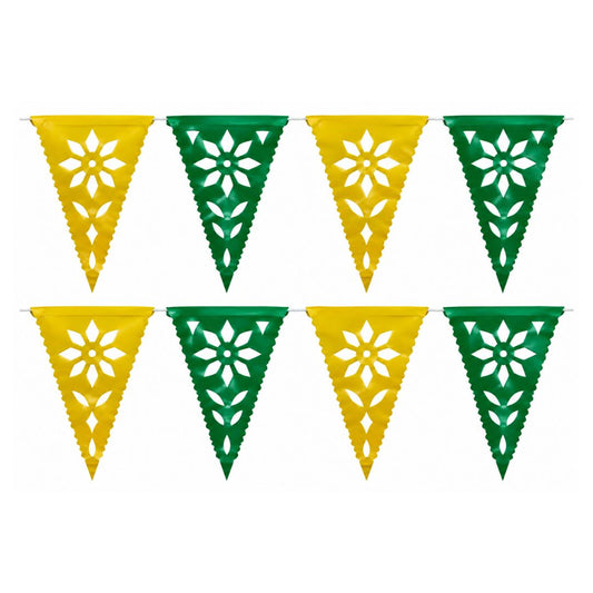 Triángulos de Flor- Amarillo/Verde